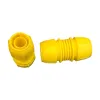 Yellow plastic pipe fittings, PVC material straight-through three-way elbow joint set, suitable for home decoration projects Item Picture